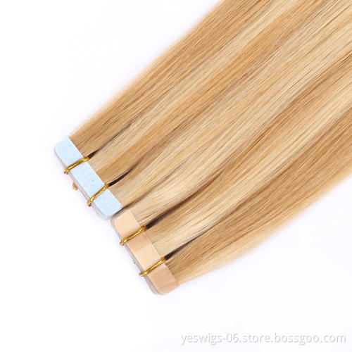 Mink Brazilian Hair Vendor Virgin Cuticle Aligned Human Weave Extension Tape In 1b 1# 2# 4# 6# 8# 613# One Donor Mink Human Hair